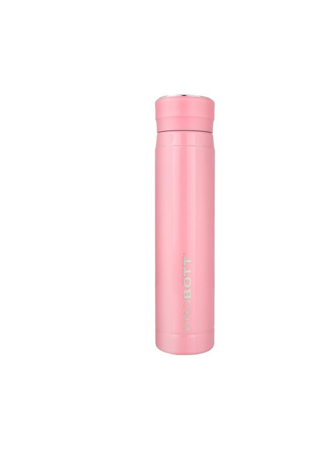 Probott Wow 240ml Stainless Steel Vacuum Insulated Flask for Kids | Perfect Water Bottle for Baby, Pink | Wide Mouth | Easy to Open & Carry | Hot & Cold | Perfect for Toddlers | Leakproof - Image 1